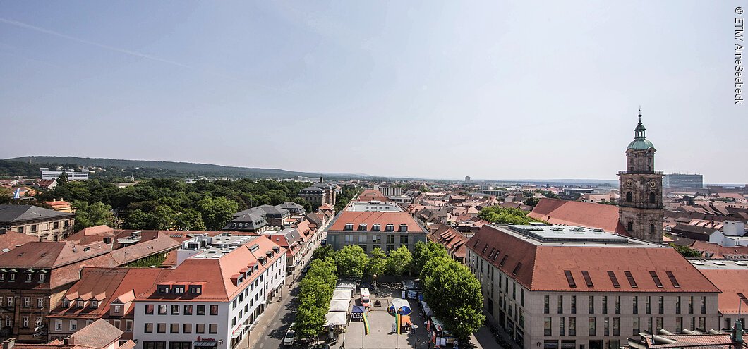 Blick auf den Hugenottenplatz, Erlangen