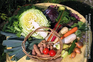 Die Bamberger Gärtner pflanzen miitten in der Stadt frisches Obst und Gemüse an