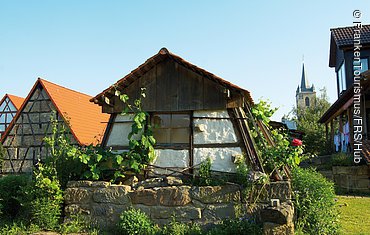 Fachwerk-Gartenhäuschen