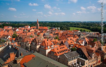 Ausblick vom Rathausturm (Fürth, Städteregion Nürnberg)