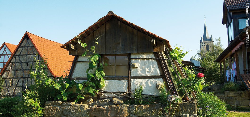 Fachwerk-Gartenhäuschen