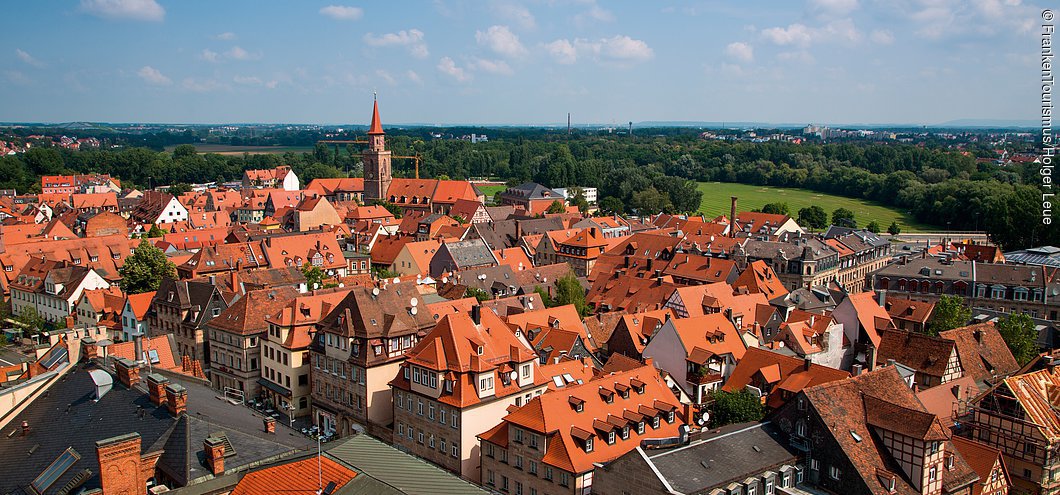 Ausblick vom Rathausturm (Fürth, Städteregion Nürnberg)