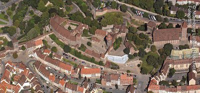 Burggarten Nürnberg - Luftaufnahme Kaiserburg