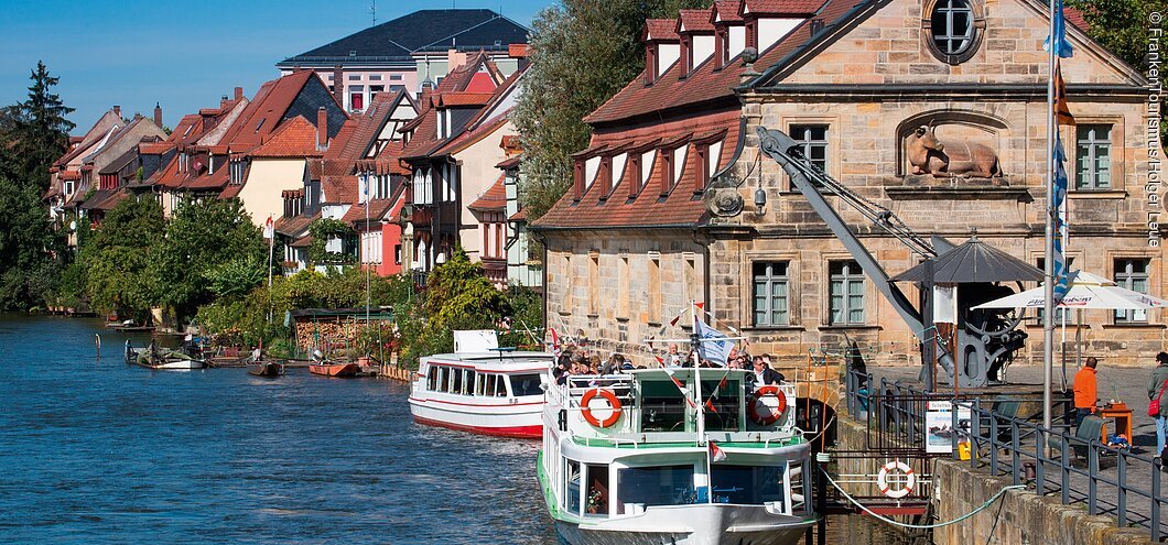 Schifffahrt "Am Kranen" mit Klein Venedig (Bamberg, Steigerwald)