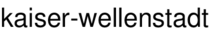 kaiser-wellenstadt